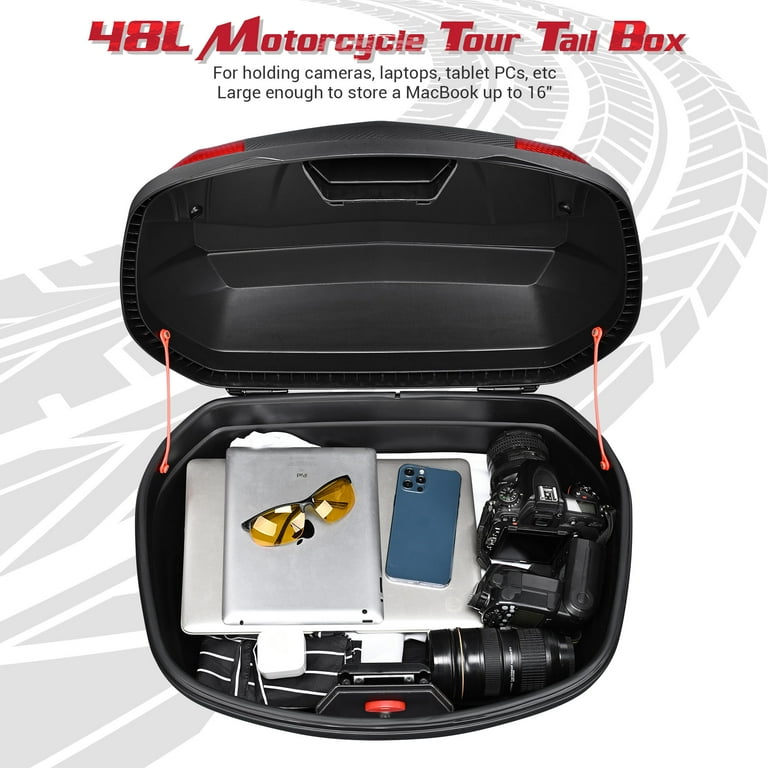 AHR 48L Motorcycle Tour Tail Box Scooter Trunk Storage Lock AHR 48L Motorcycle Tour Tail Box Scooter Trunk Storage Lock