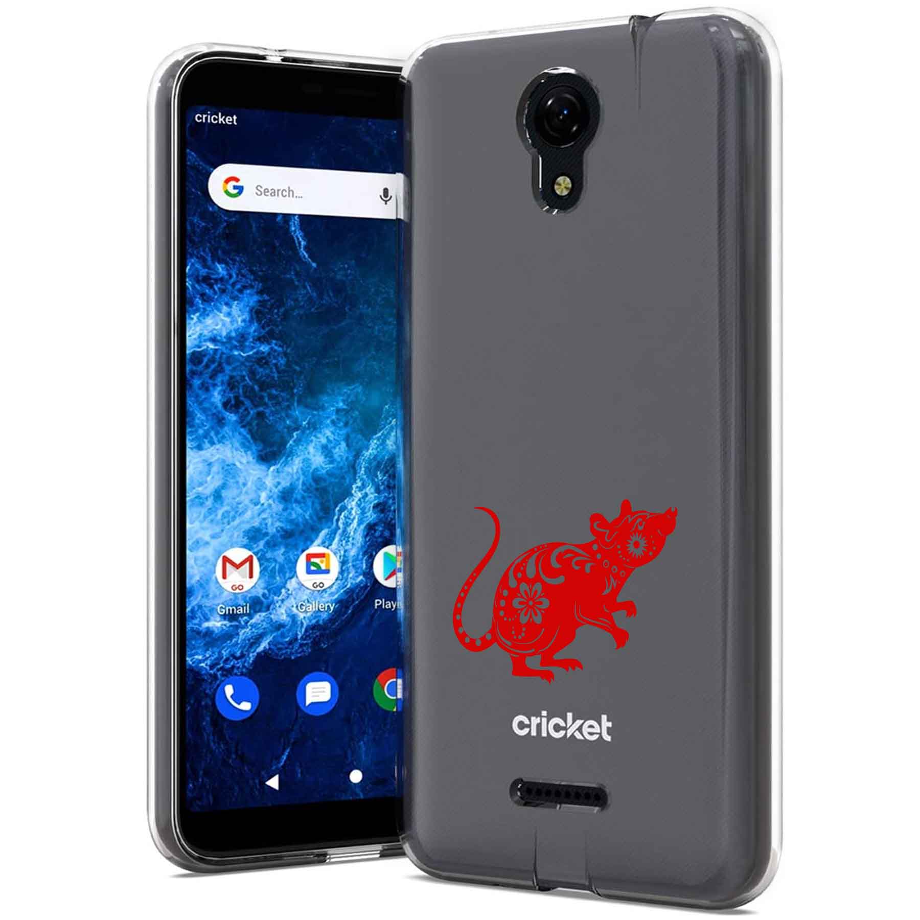 TalkingCase Clear Phone Case Cricket Icon 2, 2020,U325AC,Year Of Rat 1