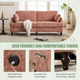 thumbnail image 5 of 68.9" Sofa Couch,Modern 2 Seater Upholstered Loveseat Sofa Couch with LED light&USB for Living Room,Bedroom,Pink, 5 of 8