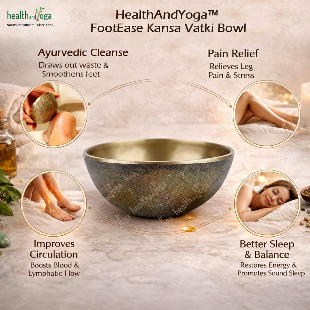 SoulGenie FootEase Bronze Kansa Vatki Cup - Ayurvedic Detox Foot Massager