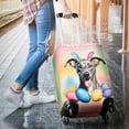 thumbnail image 3 of Happy Easter Italian Greyhound with Bunny Ear Headband and Flowers Travel Luggage Cover Greyhound Dog Lover Suitcase Dust Protective Decor - 13001, 3 of 5