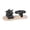 Black, variant on Women's Bow Braided Flat Sandals Open Toe Ankle Strap Lightweight Vacation Beach Slide Sandals