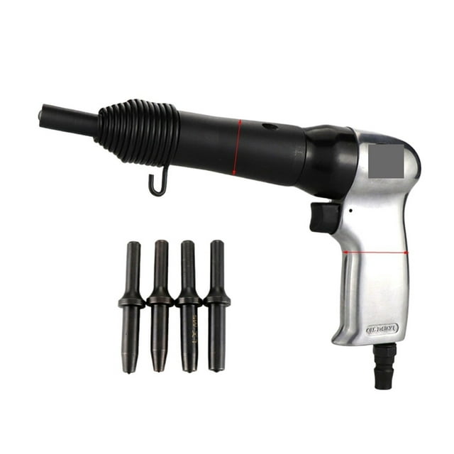 Pistolet à Rivets Pneumatique Marteau à Air Poignée en Métal Machine à Clouer Têtes de Rivets Semi-Creuses Fixes Outil Professionnel