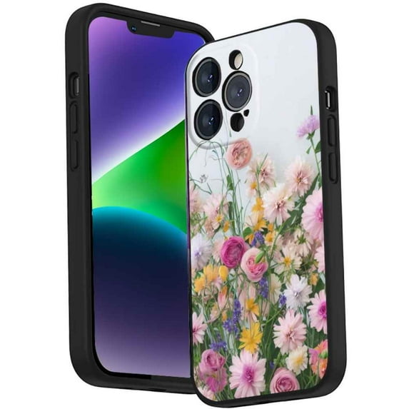 Flowers-94 Phone Case, Degined for iPhone 14 Pro Case Men Women, Flexible Silicone Shockproof Case for iPhone 14 Pro