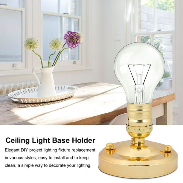 Retro Lamp Holder E26 E27 Lamp Holder Industrial Decorative Lighting Wall Light Base Holder Gold Walmart