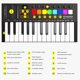 thumbnail image 4 of Controlador Teclado MIDI 25 Teclas Con 8 Pads Batería Retroiluminados Y Pantalla OLED Perillas, 4 of 7