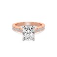 thumbnail image 3 of IGI Certified 2 Carat Radiant Shape Lab Grown Diamond Engagement Ring | 14K Rose Gold | Delphie Channel Set Diamond Ring | FG-VS1-VS2 Quality Friendly Diamonds, 3 of 6