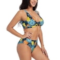 thumbnail image 2 of Rocae Sunflowers for Bikini Set for Women Two Piece Sexy High Swimsuits Split Crossover Bikini Large, 2 of 9