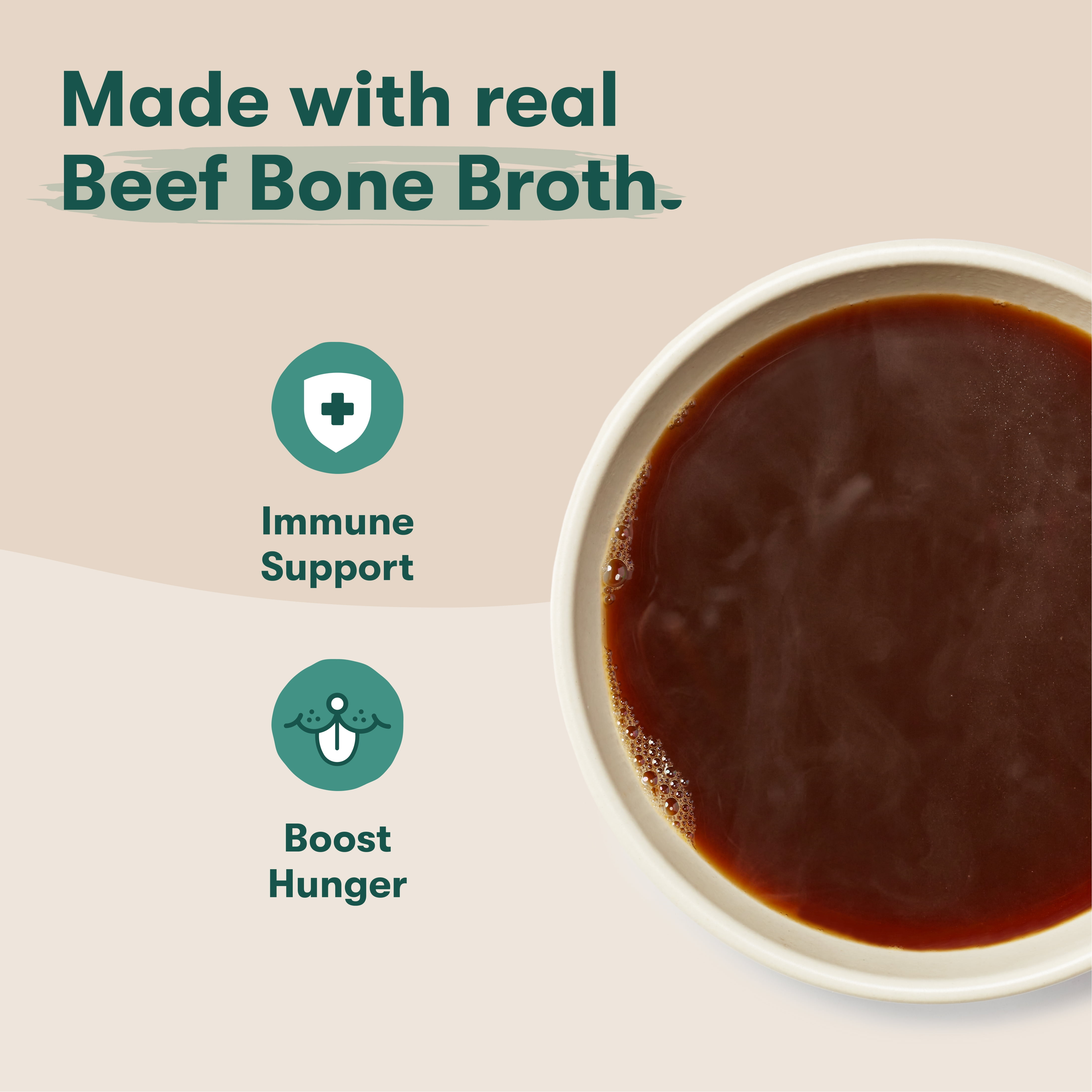 (6 pack) Jinx Kibble Sauce Beef Bone Broth Dog Meal Topper, 12 fl oz Bottle