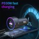 thumbnail image 4 of Cargador de coche de 30 W de carga rápida | Multipuerto USB + PD + Tipo-C súper rápido | Salida independiente | Textura metálica | Diseño de cable escalable | Para vehículos DC12V-24V | Carga, 4 of 8