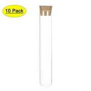 Uxcell 55ml 25x150mm Round Base Glass Test Tubes with Cork Stoppers 10 Pack