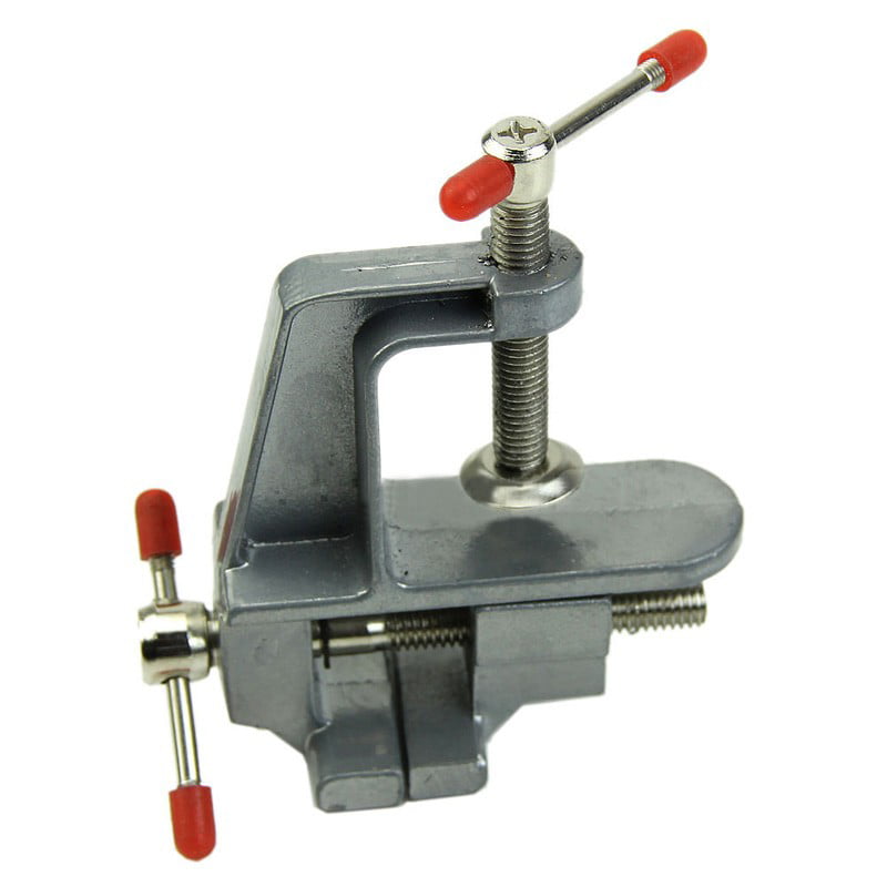 Miniature Aluminum Vise Small Jewelers Hobby Clamp On Table Bench Tool Vice QK 