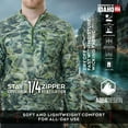 thumbnail image 4 of Aqua Design Men's Spear Fishing 1/4 Zip High Collar Long Sleeve Rash Guard Shirt: Pacific Sand size S, 4 of 5