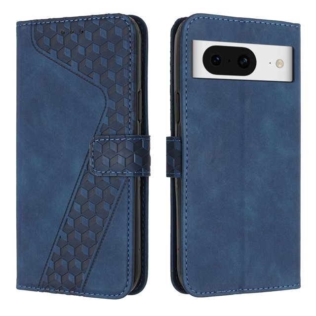 Compatible with Google Pixel 8 Case Wallet Design with Card Slots Magnetic Closure Cover