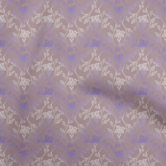 oneOone Polyester Spandex Brown Fabric Leaves Craft Projects Decor Fabric Printed By The Yard 56 Inch Wide-aB
