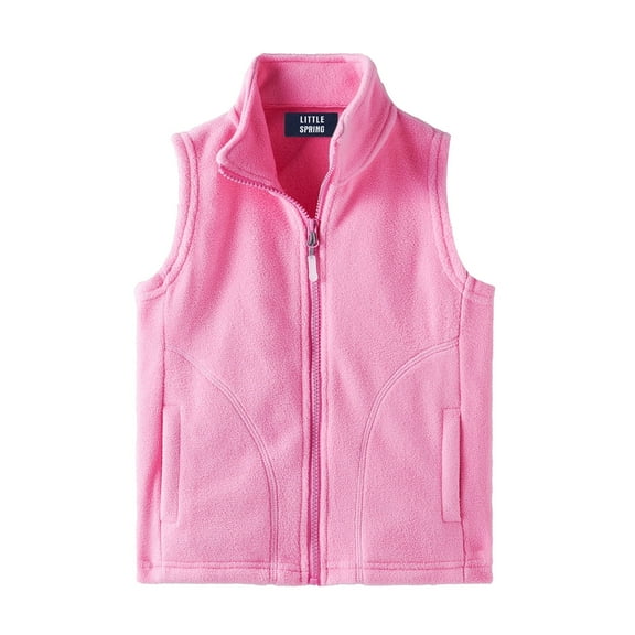 LittleSpring Boys Girls Fleece Vest for Kids Sleeveless Jackets Zip Up Outerwear 2-10 Years