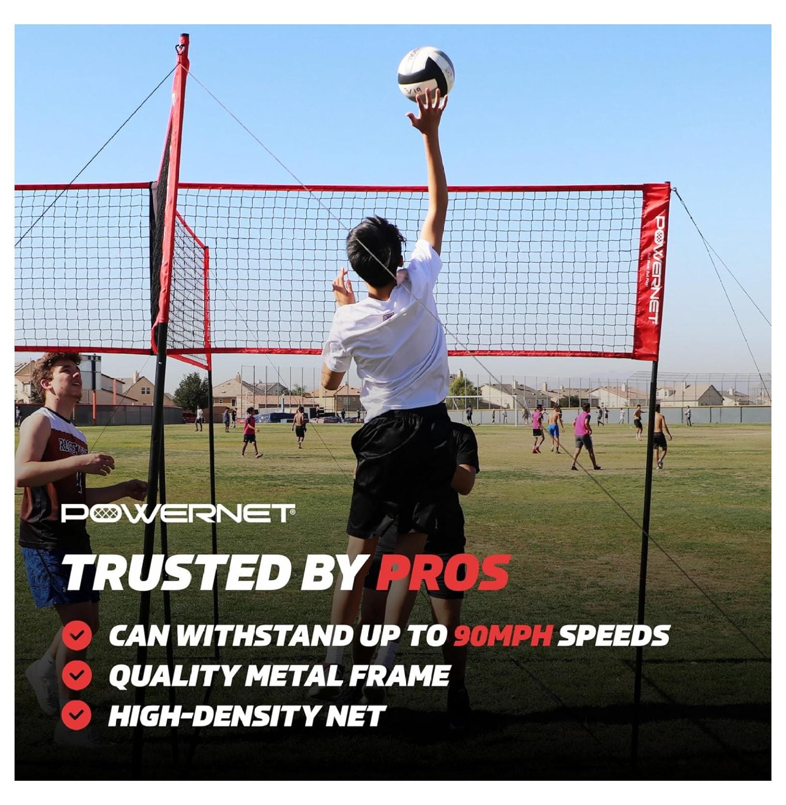 XYX Four Square Volleyball Net, Fun New Game, Play at The Park or Beach, 2 Versions