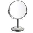 thumbnail image 1 of Tocador de baño Pedestal independiente de doble cara Espejo de maquillaje y afeitado Vista normal y aumento de 3X Adepaton SNFLD168, 1 of 1