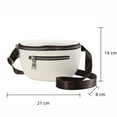 thumbnail image 2 of WIZUTIZ Fanny Packs for Women Womens with Adjustable Strap Zipper Pockets Medium Solid Bags Water Resistant Durable Bag 1 PC White, 2 of 4