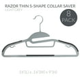 thumbnail image 4 of Simplify 8 Pack Razor Thin Plastic Non-Slip Suit and Shirt Hanger with Tie Bar, Grey, 4 of 10
