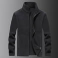 thumbnail image 5 of Fesfesfes Jacket for Men's Athleisure Jacket Fleece Zipper Pocket Stand Collar Tops Thermal Sweater Jacket, 5 of 5