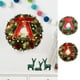 thumbnail image 1 of Corona Navideña Falsa con Lazo y Texto. Tarjeta También Adornada con Bolas y Flores Navideñas. Adornos Navideños para Puerta., 1 of 7