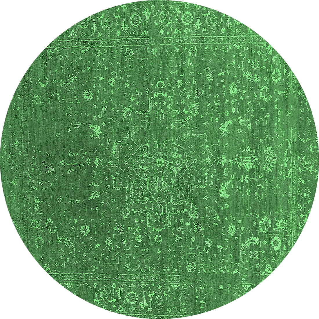 Ahgly Company Indoor Round Oriental Emerald Green Industrial Area Rugs ...
