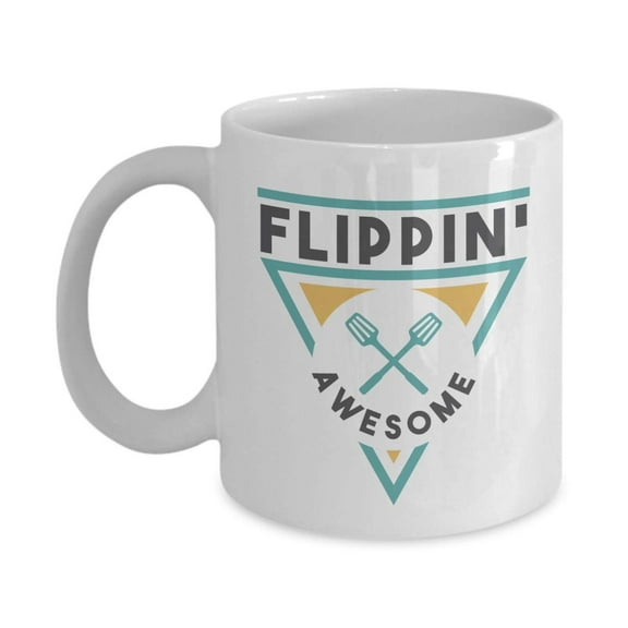 Flippin' Awesome! Cool Cooking Spatula Turner Coffee & Tea Gift Mug, Stuff, Things, Supplies, Accessories And Gifts For A Mom Cook & Dad Chef