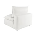 thumbnail image 5 of Maklaine Modern Contemporary Upholstered Armless White Fabric Chair, 5 of 6
