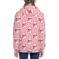 thumbnail image 6 of Pofeuu pink Scarf bear Print Teenage Zipper Hoodie Sweatshirts Hooded Casual Jackets With Pocket For Boys Girls-Small, 6 of 6