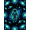 Black Blue Green, Pattern 1, variant on ODIKA 8'x10' Washable Area Rug Durable, Non-Slip Galaxy Star Design With Cosmic Nebula Border Space Astronaut Refined Structured for Living Room, Under Sectional, Family