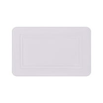 Hiroekza Thick Striped Foam Bath Rugs Soft Absorbent Velvet Bathroom Mats Non-slip Bottom Machine Washable 40x60cm Bath Mat Quick Dry Anti Mold White