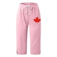thumbnail image 3 of Zylarhe Women's Pants Women's Casual Capri Pants Stretchy Comfortable Yoga Workout Running Soft Breathable Lightweight with Pockets, 3 of 3