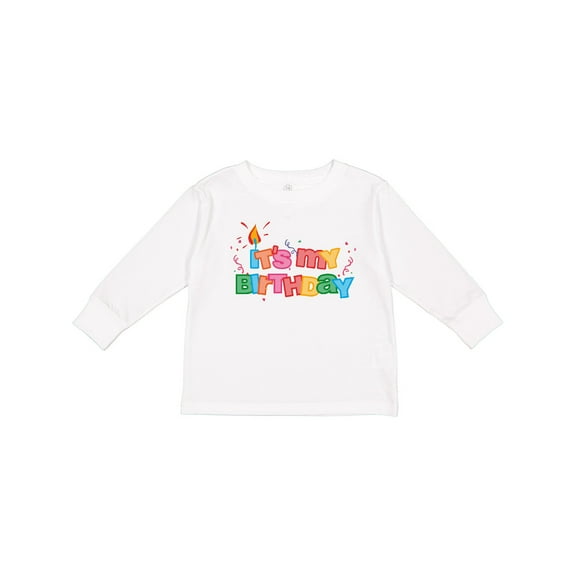 Inktastic It's My Birthday Letters Boys or Girls Long Sleeve Toddler T-Shirt