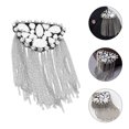 thumbnail image 3 of KAKOWELY 1Pc Metal Rhinestone Brooch Clothes Accessory Creative Tassel Shoulder Board,4.33"X2.95"X4.33", 3 of 5