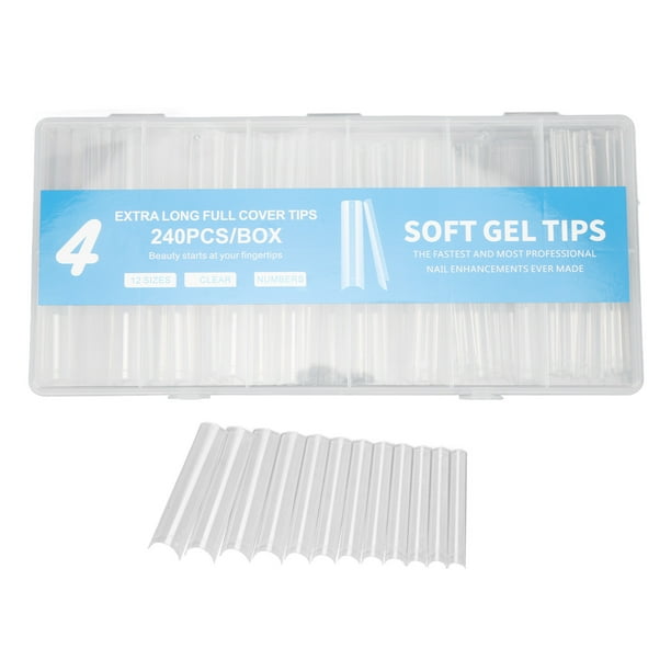 Puntas De Uñas, Extensiones De Uñas Postizas DIY De Ataúd, Finas Y Transparentes, 240 Piezas Para Manicuristas Para Fiestas