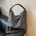 thumbnail image 2 of Bolsos para mujer Bolsos de mano casuales Bolsos de hombro de mezclilla Bolsos de mensajero Bolsos de moda Pequeños con patrón en forma de corazón Le Sac Multifonctionnel, 2 of 5