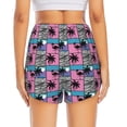 thumbnail image 2 of Lsque Hawaii Palms Printed Women's Running Shorts with Liner Pockets,Elastic Quick Dry Workout Athletic Gym Yoga Shorts,Womens High Waist Shorts-Medium, 2 of 9