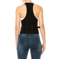 thumbnail image 4 of Women's Casual Solid Racerback Vest Button Down Closure, 4 of 7