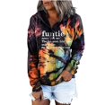 thumbnail image 1 of Sudadera de manga larga con estampado tie-dye y capucha para mujer Blusa informal Jersey Tops Pompotops  gfhjh12432, 1 of 6