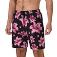 thumbnail image 2 of Balery Lilies Flowers Mens Swim Trunks Swim Shorts for Men Quick Dry Inseam Beach Shorts with Compression Liner Pocket-Medium, 2 of 9