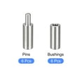 thumbnail image 3 of Uxcell Weld on Barrel Hinges, 80mm x 16mm Male to Female 201 Stainless Steel Hinge Pin 6Pcs, 3 of 5