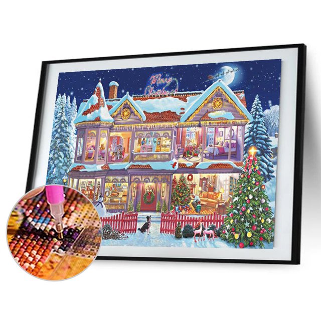 Cuadros Decorativos 5D bricolaje taladro redondo completo diamante pintura Navidad casa Kit arte decoración del hogar