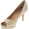 thumbnail image 2 of City Classified Womens Walter Metallic Dress Heel Party Shoes with Comfort Padded Footbed, 2 of 4