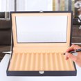 thumbnail image 6 of 12 Slots Pen Case Black Fountain Pen Display, Wood Pen Box Storage Collector Box Organizer, 6 of 12