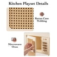 thumbnail image 2 of Robud Kids Wooden Play Kitchen Set Pretend Playset Toy with Ice Cube Dispenser for Kids Boys Girls Age 3+,Mocha, 2 of 9