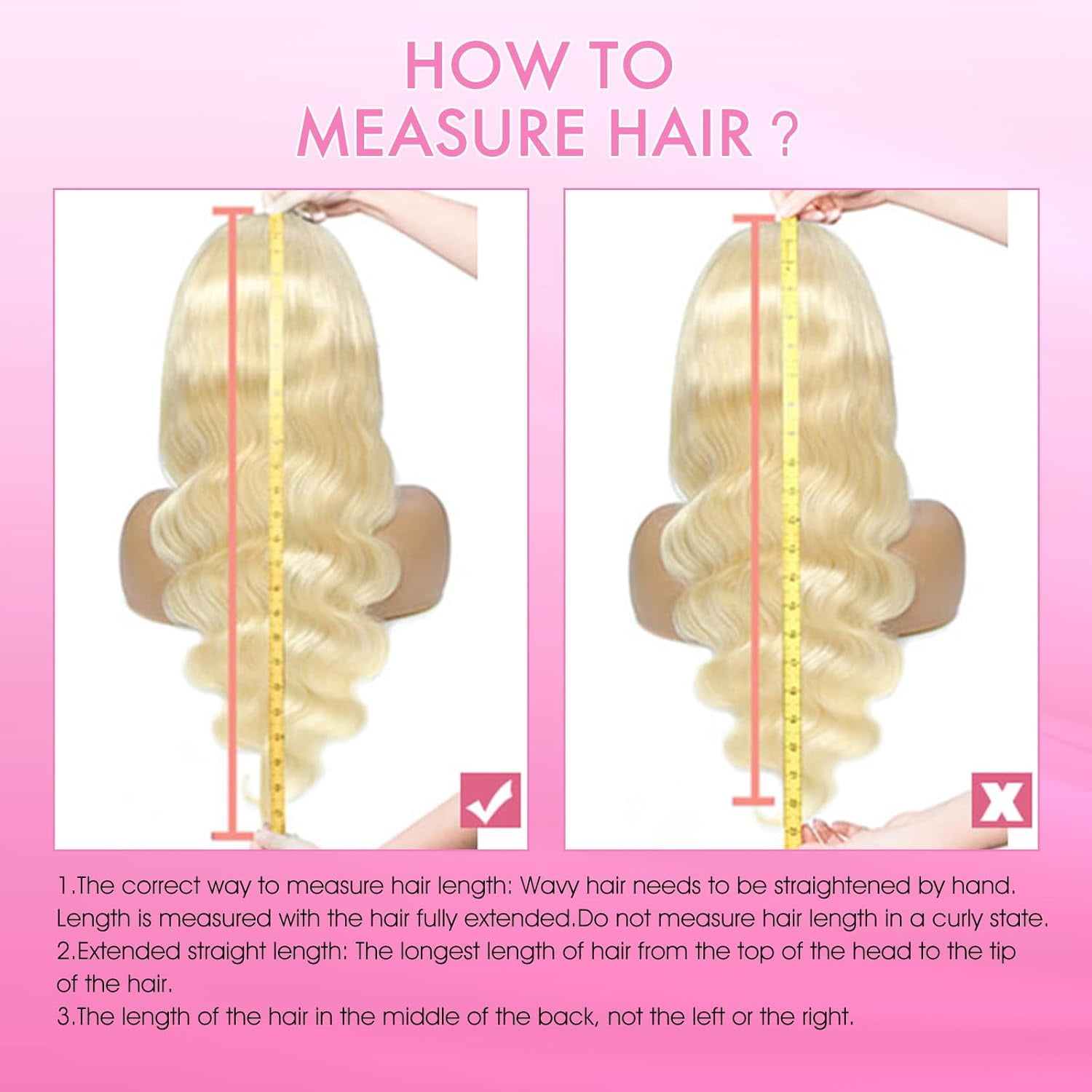 22" 613 Lace Front Wig Human Hair, Body Wave 13x4 Blonde Lace Front Wigs