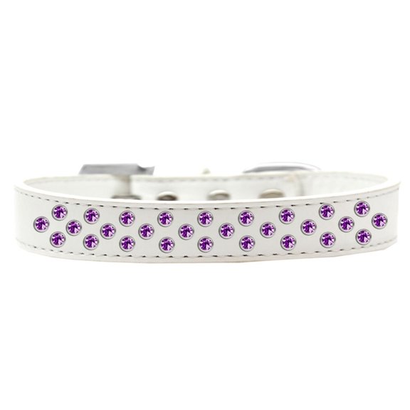 Dog, Puppy Pet Fashion Collar, "Purple Crystal Rimsets Sprinkles"