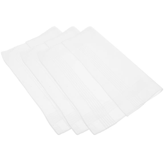 UPOUART Cotton Handkerchiefs for Men Bandana Handkerchiefs White 3pcs