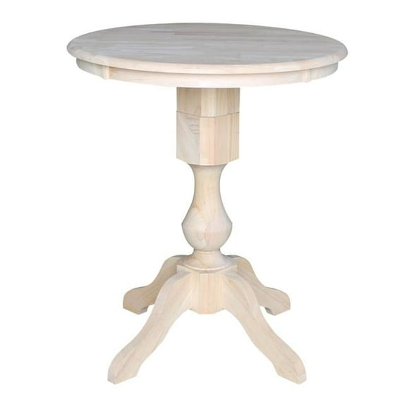 International Concepts K-30RT-11P 30 in. Round Top Pedestal Counter Height Table - Multicolor